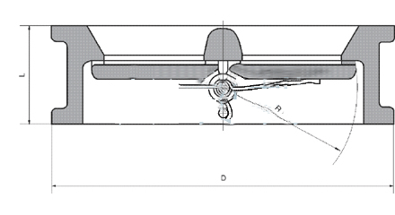 H76H-10C蝶形止回阀